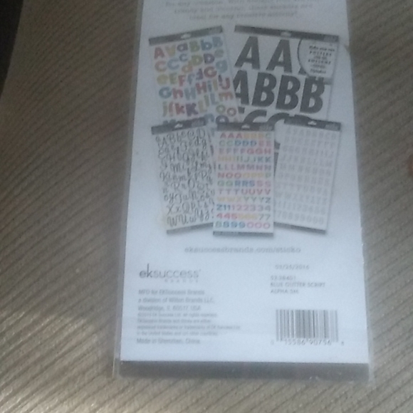 Blue glitter script alphabet stickers upper and lower case letters - Picture 4 of 5